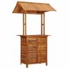 Outdoor Bar Table with Rooftop 48"x41.7"x85.4" Solid Acacia Wood