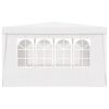 Professional Party Tent with Side Walls 13.1'x13.1' White 0.3 oz/ftÂ²