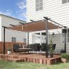 Outsunny 10' x 13' Aluminum Patio Pergola with Retractable Pergola Canopy, Backyard Shade Shelter for Porch, Outdoor Party, Garden, Grill Gazebo