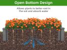 Raised Garden Bed 48x48x10'', Outdoor Wood Planter Box Over Floor, Tool-Free Assembly