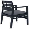 3 Piece Garden Lounge Set Plastic Anthracite