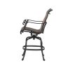 Patio Outdoor Indoor Aluminum Sling Swivel Bar Stool, Set of 2