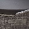 Outdoor Lounge Bed with Canopy Poly Rattan Gray