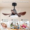 28 lnch Ceiling Fan with Lights Remote Control, Small Ceiling Fan Flush Mount, 5 Reversible Blades