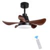 28 lnch Ceiling Fan with Lights Remote Control, Small Ceiling Fan Flush Mount, 5 Reversible Blades