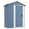 Garden Shed Gray 49.6"x38.4"x69.7" Galvanized Steel