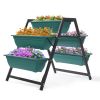 Raised Garden Planter Bed, Tiered Planter Stand with 5 Boxes, Vertical Raised Garden Bed for Herbs, Flowers