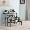 3 Tier Outdoor Metal Heavy Duty Modern for Multiple Plant Display Stand Rack