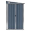 Wall-mounted Garden Shed Gray 46.5"x76.4"x70.1" Galvanized Steel