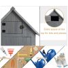 30.3"L X 21.3"W X 70.5"H Outdoor Storage Cabinet Tool Shed Wooden Garden Shed Gray