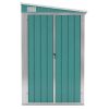 Wall-mounted Garden Shed Green 46.5"x39.4"x70.1" Galvanized Steel