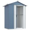 Garden Shed Gray 49.6"x38.4"x69.7" Galvanized Steel