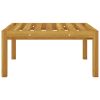 Patio Footstool with Cushion Solid Acacia Wood