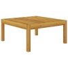 Patio Footstool with Cushion Solid Acacia Wood