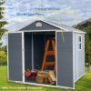 6x8ft Resin Outdoor Storage Shed Kit-Perfect to Store Patio Furniture,Grey