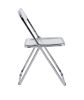 White Clear Transparent Folding Chair Chair Pc Plastic Living Room Seat 32 H x 17W x 18 D