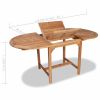 Extending Garden Table (43.3"-63")x31.5"x29.5" Solid Teak Wood