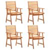 6 Piece Patio Dining Set Solid Wood Acacia