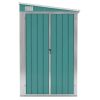 Wall-mounted Garden Shed Green 46.5"x76.4"x70.1" Galvanized Steel