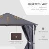 10ft x 10ft Patio Gazebo-Dark Gray-AS