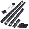 10ft Sun Sail Pole Post Black