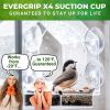 pet bird feeder; Nature Anywhere Clear Plastic Window Bird Feeder for Outside - Clear Window Bird Feeders with Strong Suction Cups