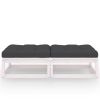 Garden Footstools with Cushions 2 pcs Solid Pinewood