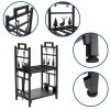 Outdoor Log Rack Firewood Storage Rack Outdoor, 2 Tier Outdoor Firewood Racks Log Holder with 4 Tools