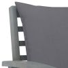 3 Piece Garden Lounge Set with Cushion Solid Acacia Wood Gray