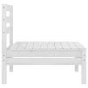 Patio Middle Sofas 2 pcs White Solid Pinewood