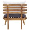 4 Piece Patio Lounge Set with Cushions Solid Wood Acacia