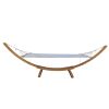 1-Person Hammock with Stand Set for Outside & Inside, Indoor Outdoor Standalone plywood+canvas