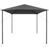 Gazebo 9.8'x9.8' Anthracite Fabric and Steel 0.6 oz/ftÂ²