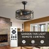 20 inch Caged Ceiling Fan with Lights (Note:No warranty on bulbs)