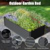 6x3x1.5ft Galvanized Raised Garden Bed, Outdoor Planter Garden Boxes Large Metal Planter Box for Gardening Vegetables Fruits Flowers, Gray