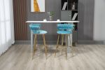 COOLMORE Vintage Bar Stools with Back and Footrest Counter Height Bar Chairs 2PC/SET