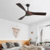 52 Inch Ceiling Fan Without Light, 3 ABS Blades Outdoor Ceiling Fan 6-speed Reversible DC Motor for Living Room, Bedroom