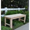 Outdoor Patio Backless Cedar Wood 4-ft. Garden Bench in Natural Finish