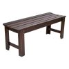 4-ft. Outdoor Patio Cedar Wood Backless Garden Bench in Burnt Brown Finish