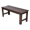 4-ft. Outdoor Patio Cedar Wood Backless Garden Bench in Burnt Brown Finish