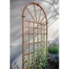 77-inch Outdoor Light Brown Vinyl Lattice Garden Trellis with Arched Top