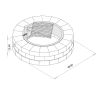 48-in Outdoor Round Concrete Block Stone Fire Pit Kit with Cooking Grill Grate