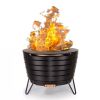 25-inch Outdoor Wood Burning Stainless Steel Smokeless Fire Pit with Cover