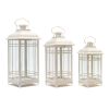 Lantern (Set of 3) 14"H, 17"H, 20"H Metal/Glass