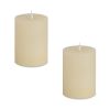 Simplux LED Designer Candle (Set of 2) w/Remote 3.5"x5"H Wax/Plastic