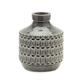 Vase 7"H Terra Cotta (Color: Grey)