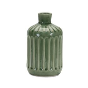 Vase 7"H Terra Cotta (Color: Green)