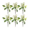 Berry Spray Set Of 6 Plastic-Polyester 16"H Stem