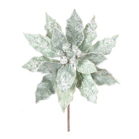 Poinsettia Stem (Set of 2) 28"H Polyester (Color: Green)