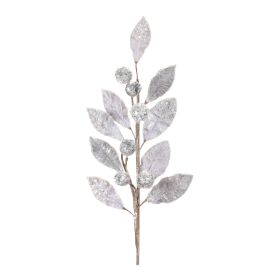 Leaf and Pod Spray (Set of 2) 29"H Polyester (Color: Silver)